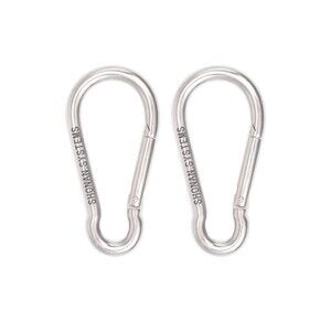 4 Inch Carabiner Clips- 2 Pack Heavy Duty Stainless Steel Spring Snap Hook D ...